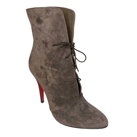 Christian Louboutin Shoes - Christian Louboutin Madison Suede Lace Up Pump Ankle Bootie EU 38.5 US 8.5 Heels